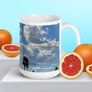 Clouds Over Sun Lakes, AZ White glossy mug